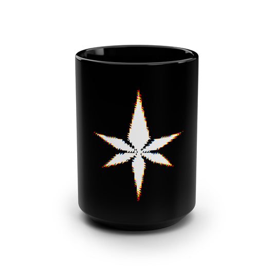 Stylish Black Mug - Perfect Gift for Coffee Lovers, Unique Home Decor, Star Design, Modern Kitchenware, Coffee and Tea Enthusiasts