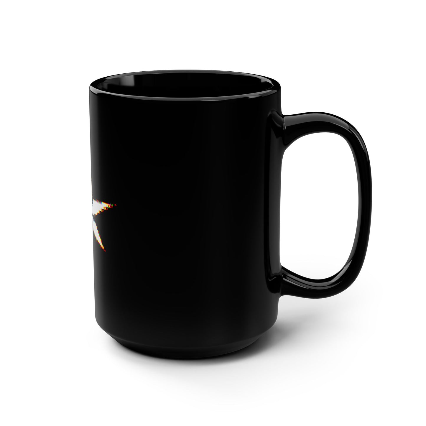 Stylish Black Mug - Perfect Gift for Coffee Lovers, Unique Home Decor, Star Design, Modern Kitchenware, Coffee and Tea Enthusiasts